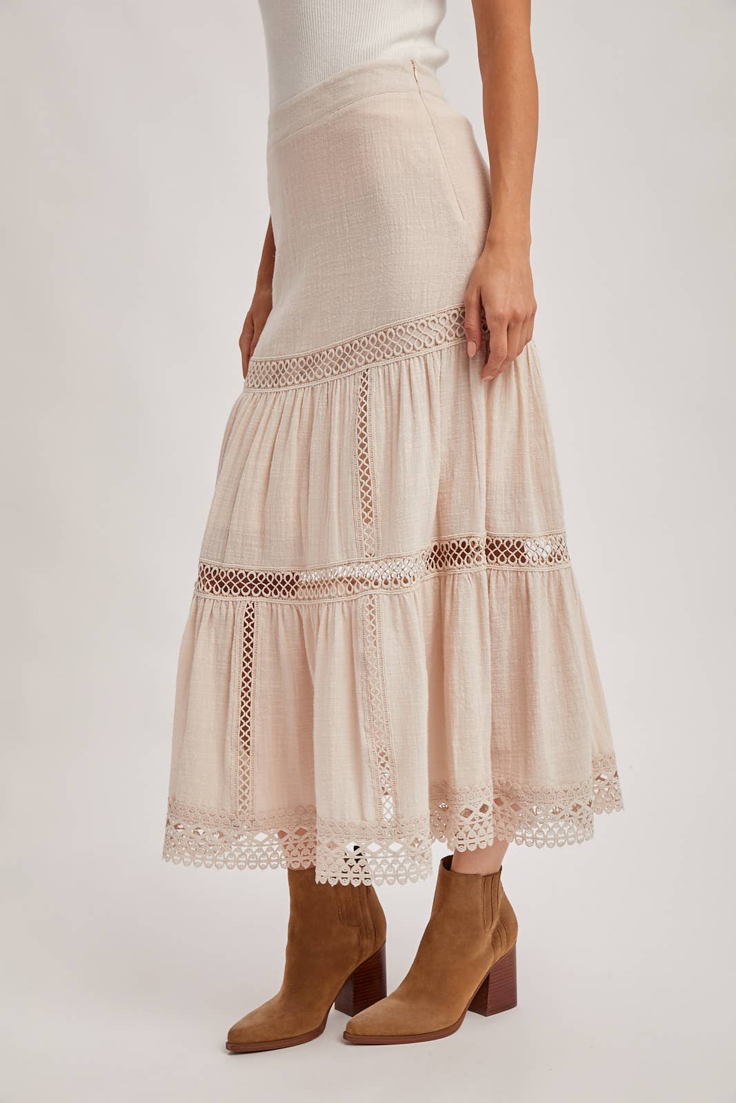 CROCHET MIDI SKIRT WESTERN BOHEMIAN