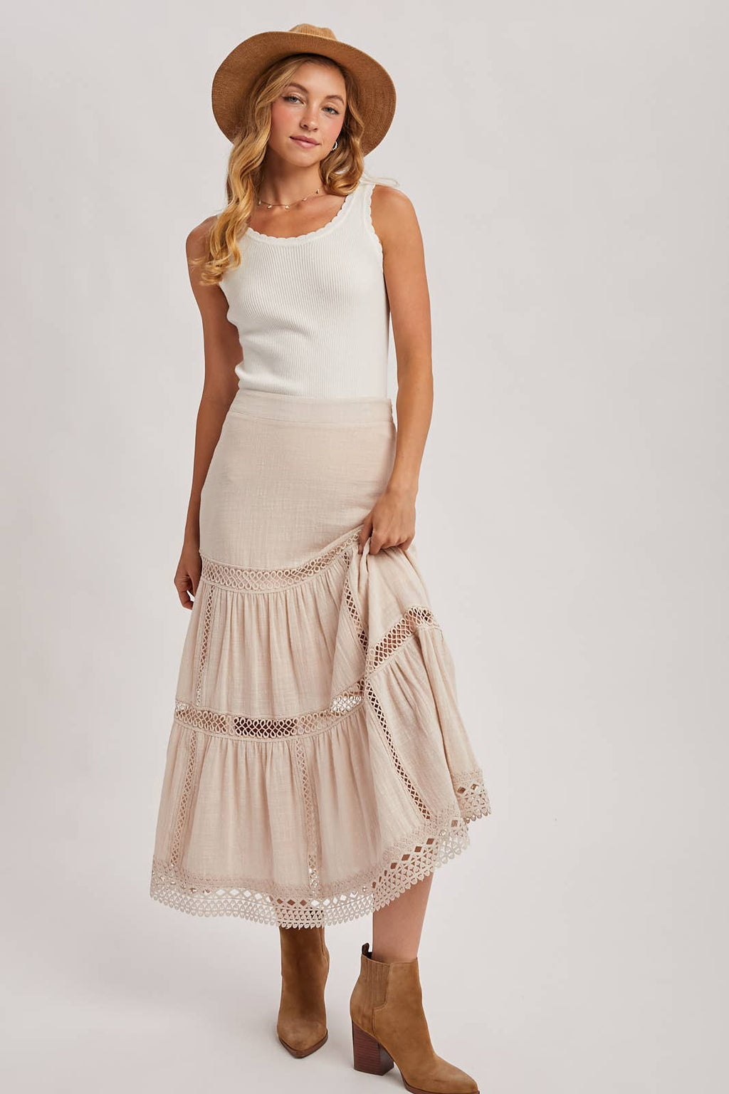 CROCHET MIDI SKIRT WESTERN BOHEMIAN