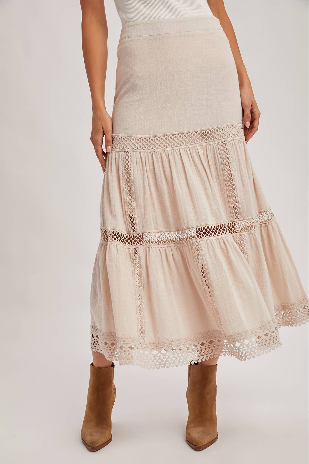 CROCHET MIDI SKIRT WESTERN BOHEMIAN