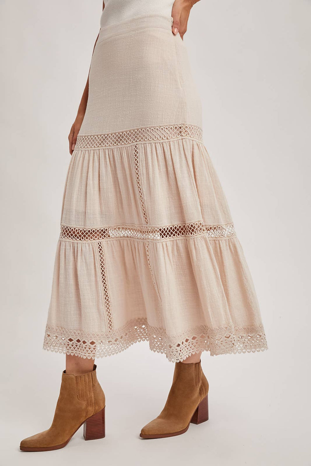 CROCHET MIDI SKIRT WESTERN BOHEMIAN