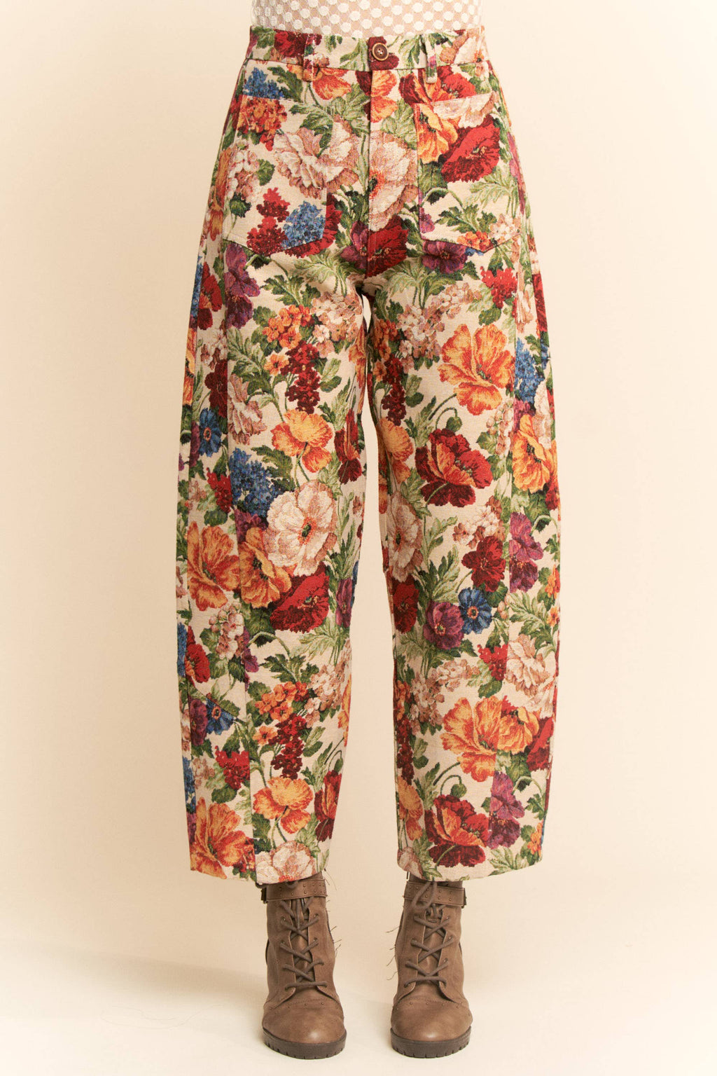 FLOWER MESH CARGO JOGGERS