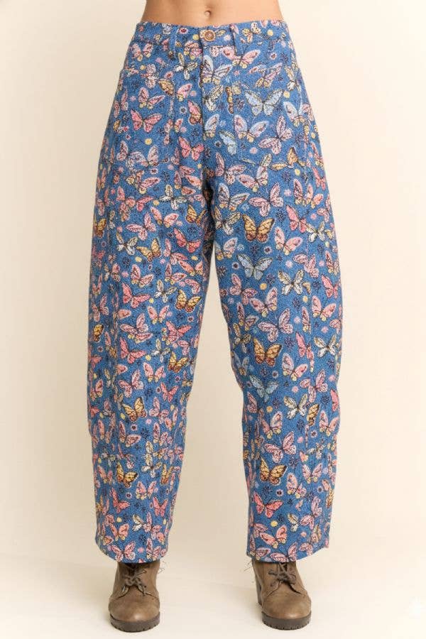 FLOWER MESH CARGO JOGGERS