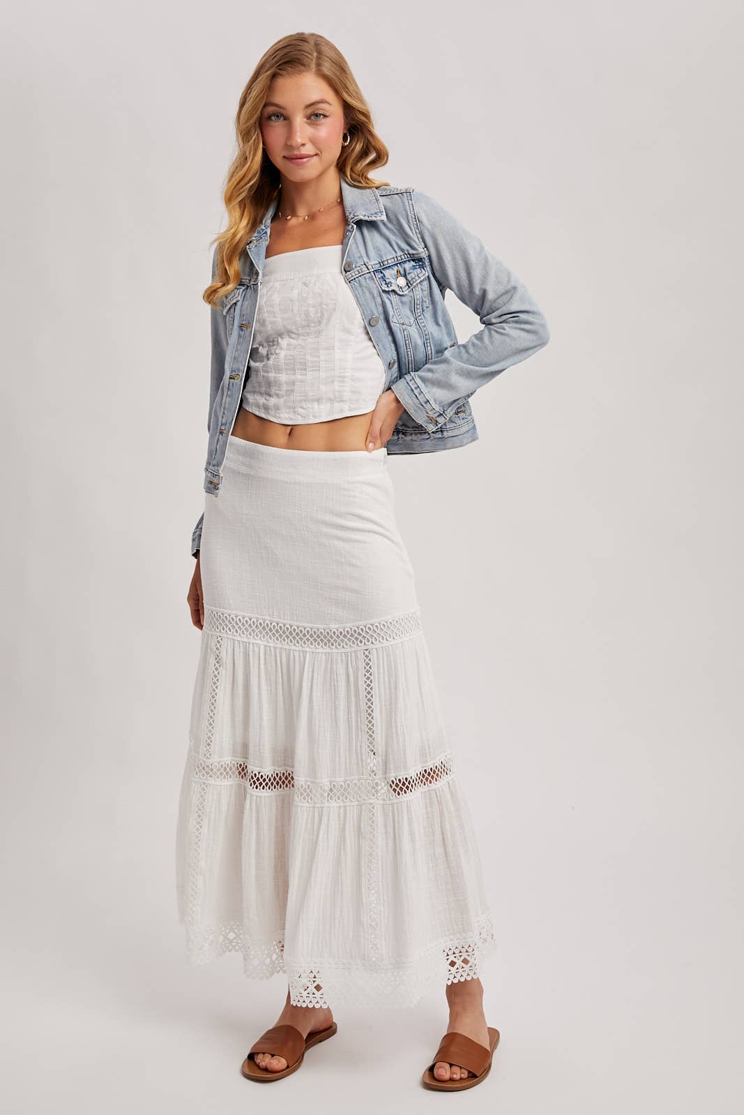 CROCHET MIDI SKIRT WESTERN BOHEMIAN